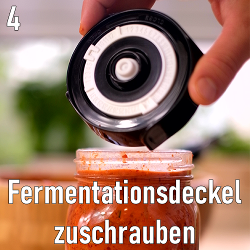 Fermentationsdeckel zuschrauben